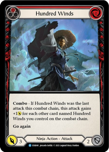 Hundred Winds (Red) (41) [EVR] - Flesh and Blood TCG Single