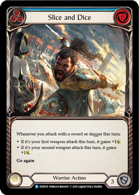 Slice and Dice (Blue) (59) [EVR] - Flesh and Blood TCG Single