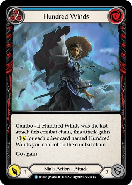 Hundred Winds (Blue) (43) [EVR] - Flesh and Blood TCG Single