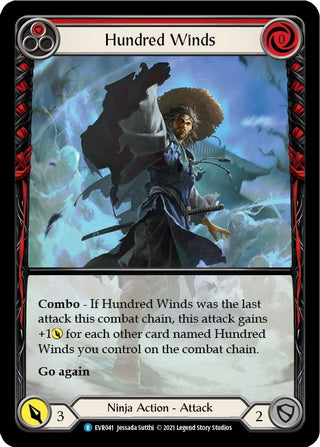 Hundred Winds (Red) (Extended Art) (41) [EVR] - Flesh and Blood TCG Single