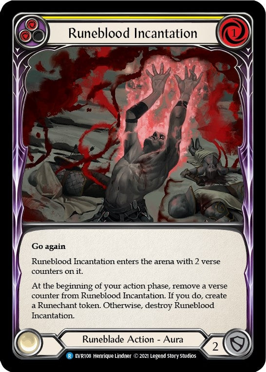 Runeblood Incantation (Yellow) (108) [EVR] - Flesh and Blood TCG Single