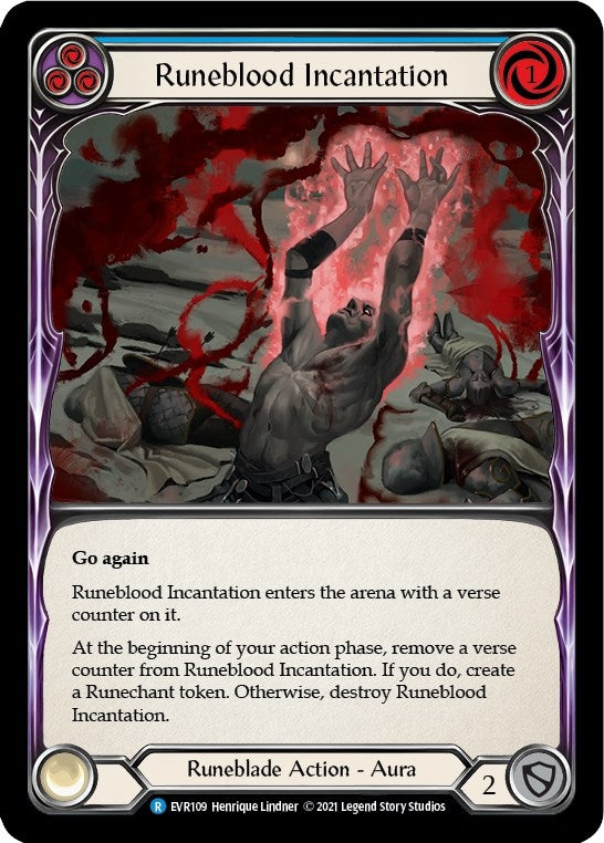 Runeblood Incantation (Blue) (109) [EVR] - Flesh and Blood TCG Single