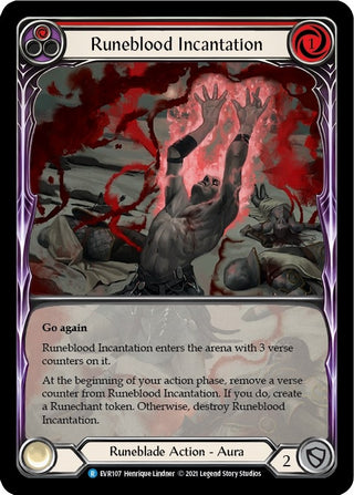 Runeblood Incantation (Red) (Extended Art) (107) [EVR] - Flesh and Blood TCG Single