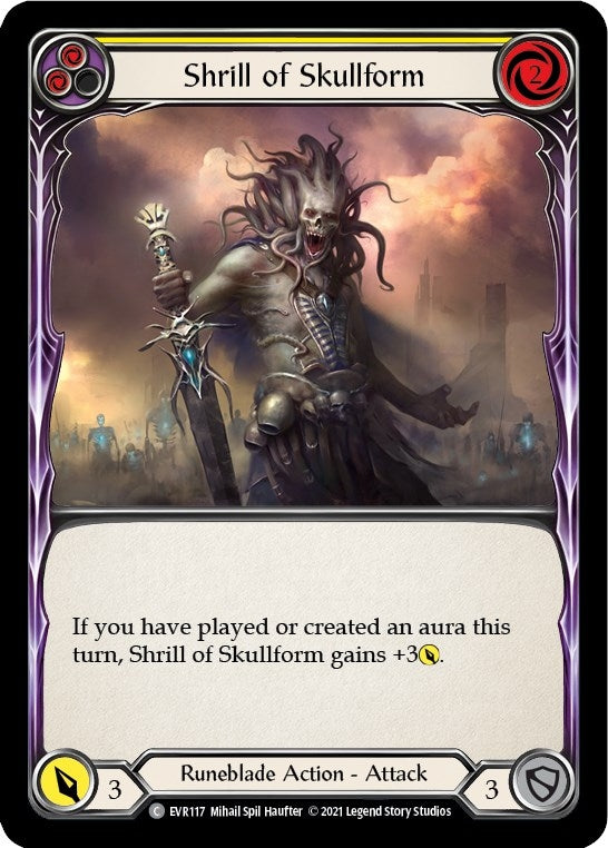Shrill of Skullform (Yellow) (117) [EVR] - Flesh and Blood TCG Single