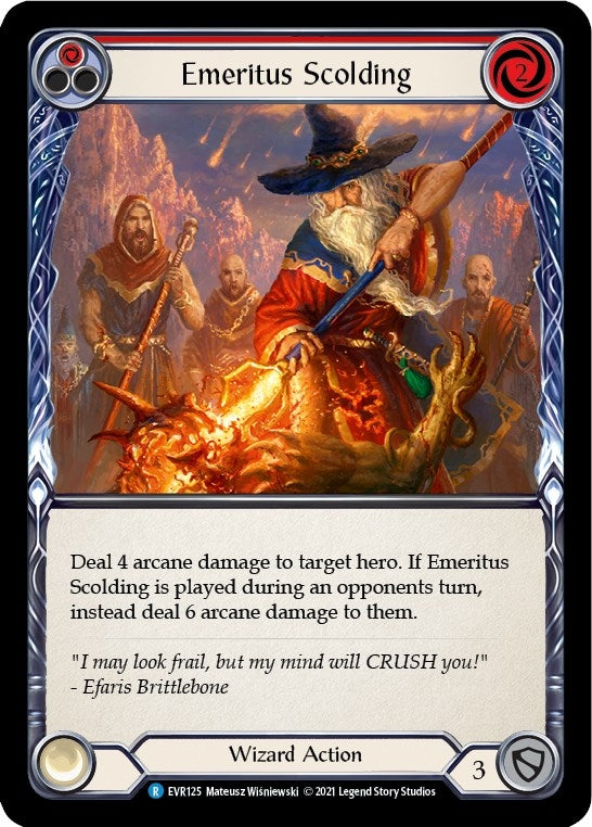 Emeritus Scolding (Red) (125) [EVR] - Flesh and Blood TCG Single