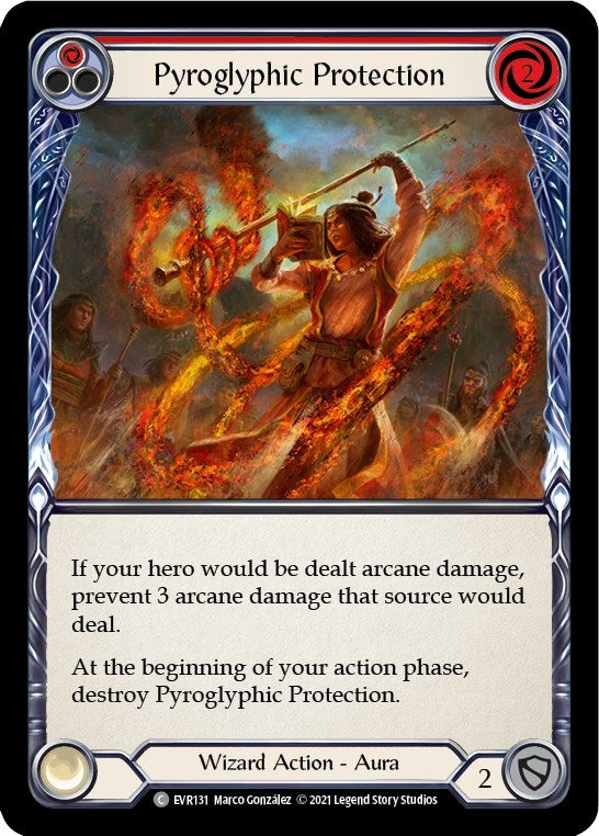 Pyroglyphic Protection (Red) (131) [EVR] - Flesh and Blood TCG Single