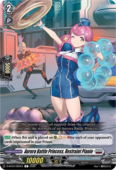 Aurora Battle Princess Restraint Pianie (4089) [D-BT04] - Cardfight Vanguard Single