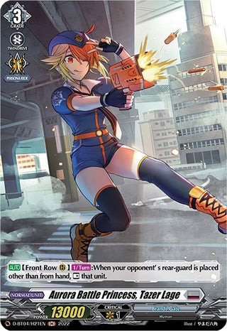 Aurora Battle Princess Tazer Lage (Holo) (421) [D-BT04] - Cardfight Vanguard Single