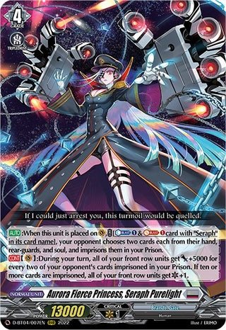 Aurora Fierce Princess Seraph Purelight (4007) [D-BT04] - Cardfight Vanguard Single