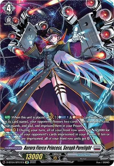 Aurora Fierce Princess Seraph Purelight (SP) (407) [D-BT04] - Cardfight Vanguard Single