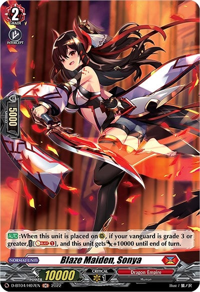 Blaze Maiden Sonya (Holo) (407) [D-BT04] - Cardfight Vanguard Single