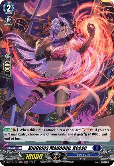 Diabolos Madonna Reese (Holo) (418) [D-BT04] - Cardfight Vanguard Single