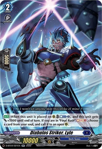 Diabolos Striker Lyle (4021) [D-BT04] - Cardfight Vanguard Single