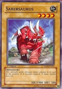 Sabersaurus (9003) (SD09) - YuGiOh Single