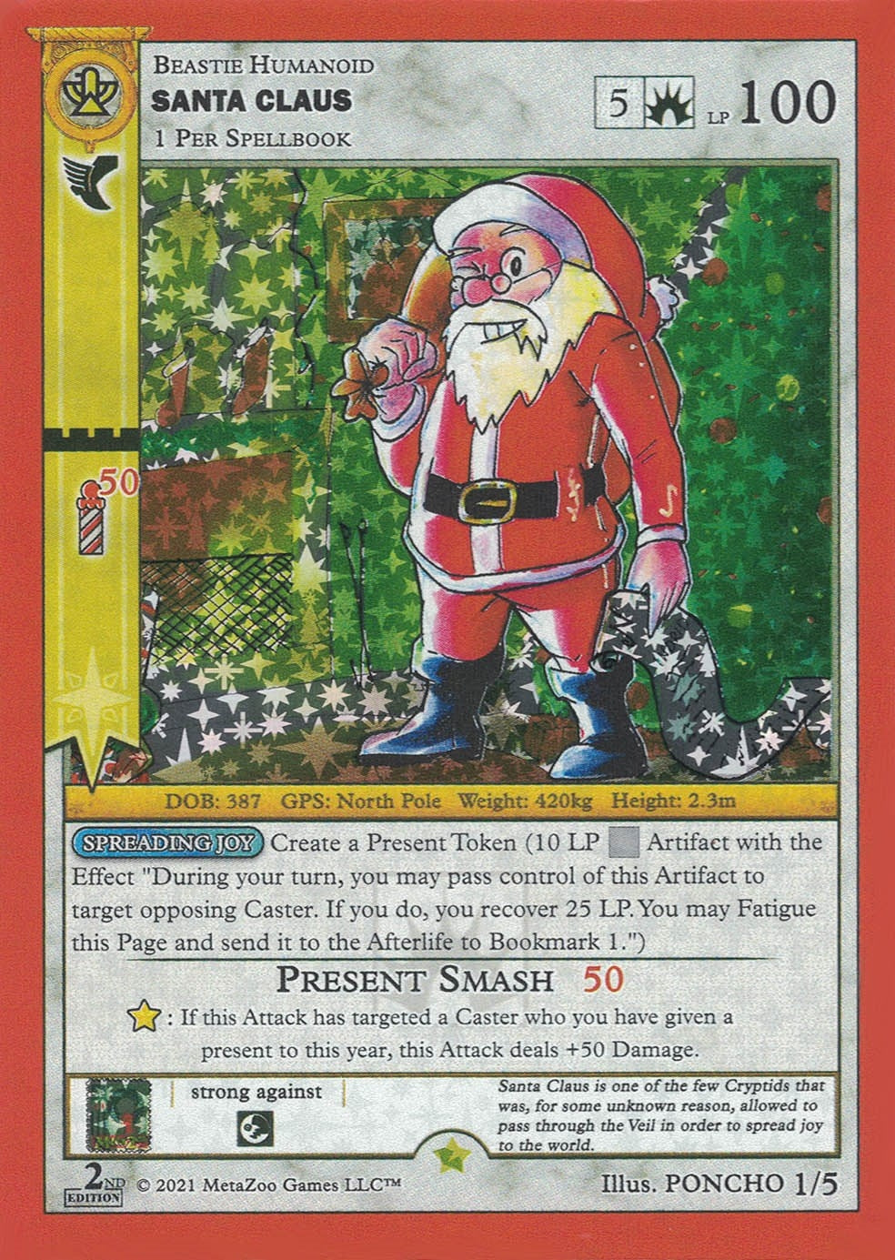 Santa Claus (Holiday Promo 2021) (Second Edition) (1) (HOLIP) - MetaZoo Single
