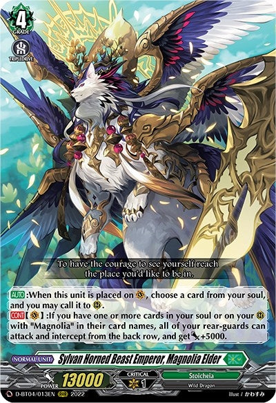 Sylvan Horned Beast Emperor Magnolia Elder (4013) [D-BT04] - Cardfight Vanguard Single