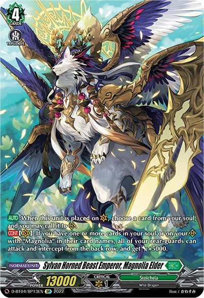 Sylvan Horned Beast Emperor Magnolia Elder (SP) (413) [D-BT04] - Cardfight Vanguard Single