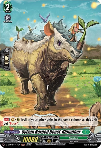 Sylvan Horned Beast Rhinalber (Holo) (447) [D-BT04] - Cardfight Vanguard Single