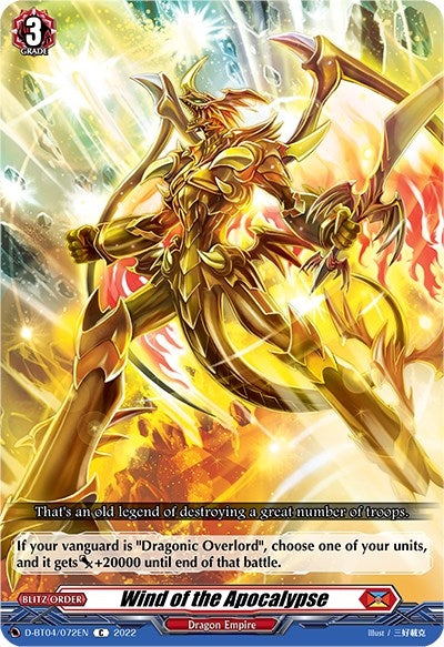 Wind of the Apocalypse (4072) [D-BT04] - Cardfight Vanguard Single