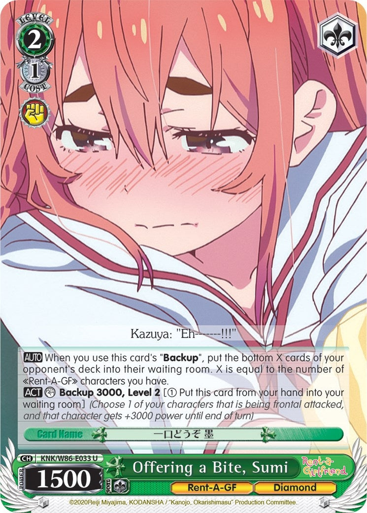 Offering a Bite Sumi (86033) [KNK/W86] - Weiss Schwarz Single