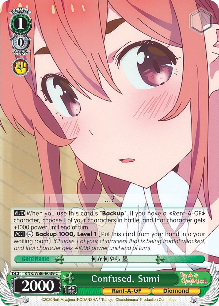 Confused Sumi (86039) [KNK/W86] - Weiss Schwarz Single