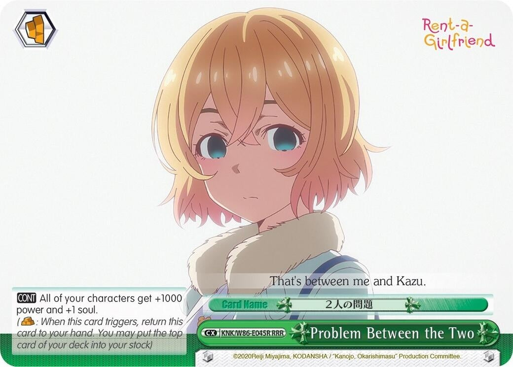 Problem Between the Two (RRR) (86045) [KNK/W86] - Weiss Schwarz Single