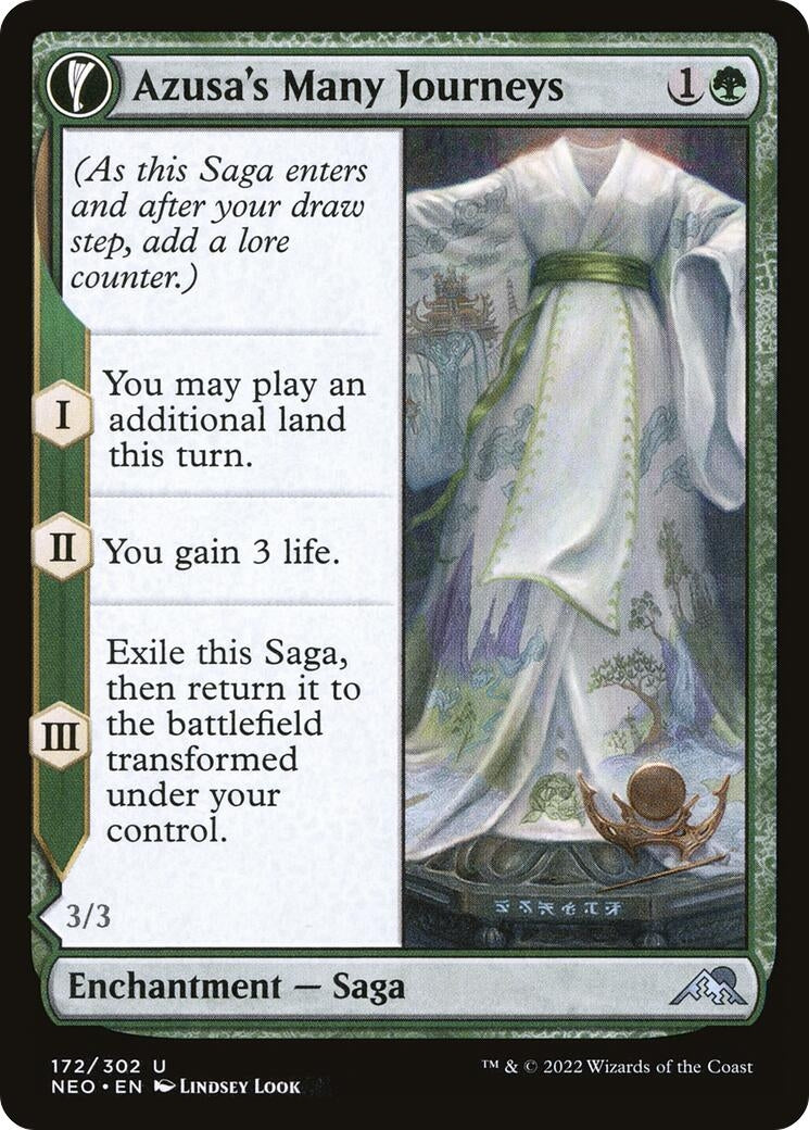Image for Azusa's Many Journeys (172) (Kamigawa: Neon Dynasty) - Magic: The Gathering