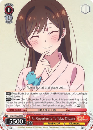An Opportunity To Take Chizuru (86070) [KNK/W86] - Weiss Schwarz Single