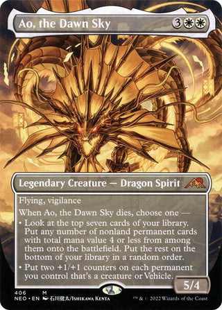 Ao the Dawn Sky (Borderless) (406) [NEO] - MTG Single