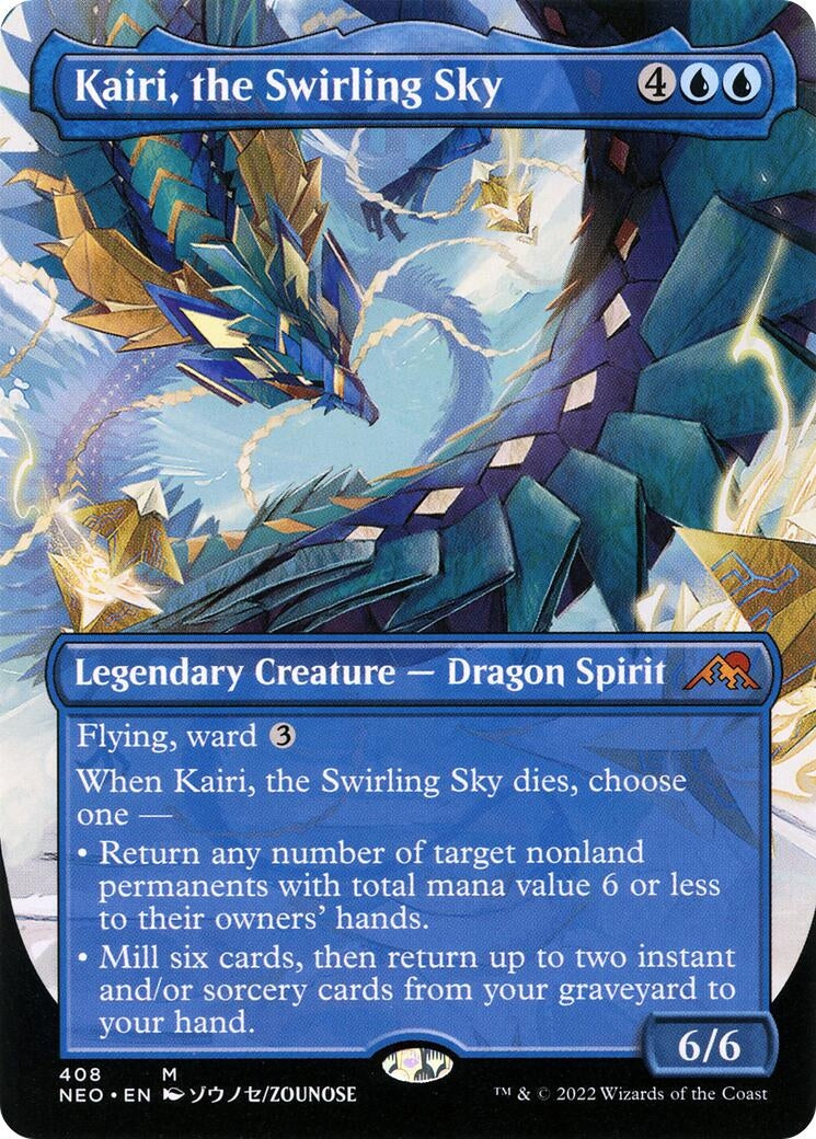 Kairi the Swirling Sky (Borderless) (408) [NEO] - MTG Single