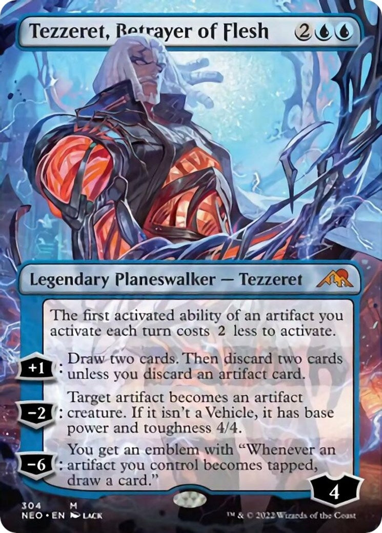 Tezzeret Betrayer of Flesh (Borderless) (304) [NEO] - MTG Single