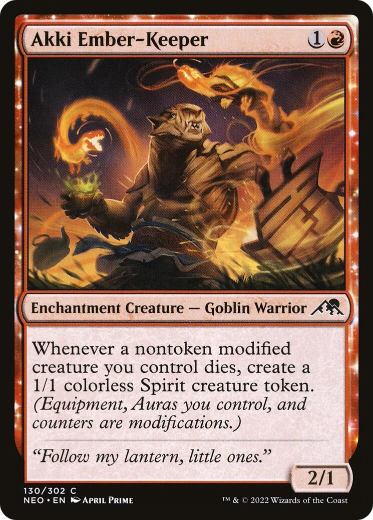 Akki Ember-Keeper (130) [NEO] - MTG Single