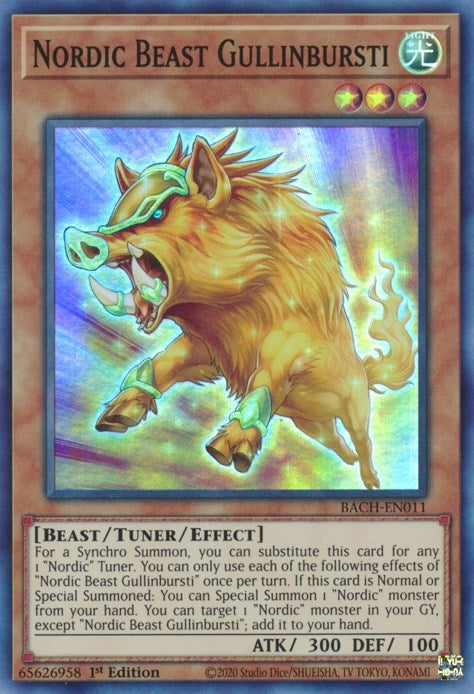 Nordic Beast Gullinbursti (11) (BACH) - YuGiOh Single