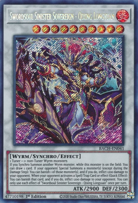 Swordsoul Sinister Sovereign - Qixing Longyuan (41) (BACH) - YuGiOh Single