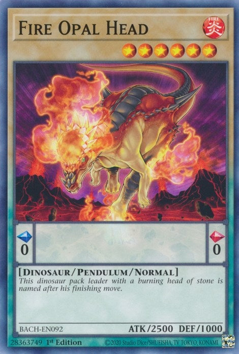 Fire Opal Head (92) (BACH) - YuGiOh Single