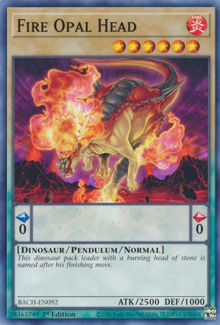 Fire Opal Head (92) (BACH) - YuGiOh Single