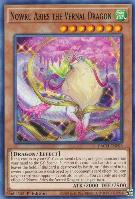 Nowru Aries the Vernal Dragon (96) (BACH) - YuGiOh Single