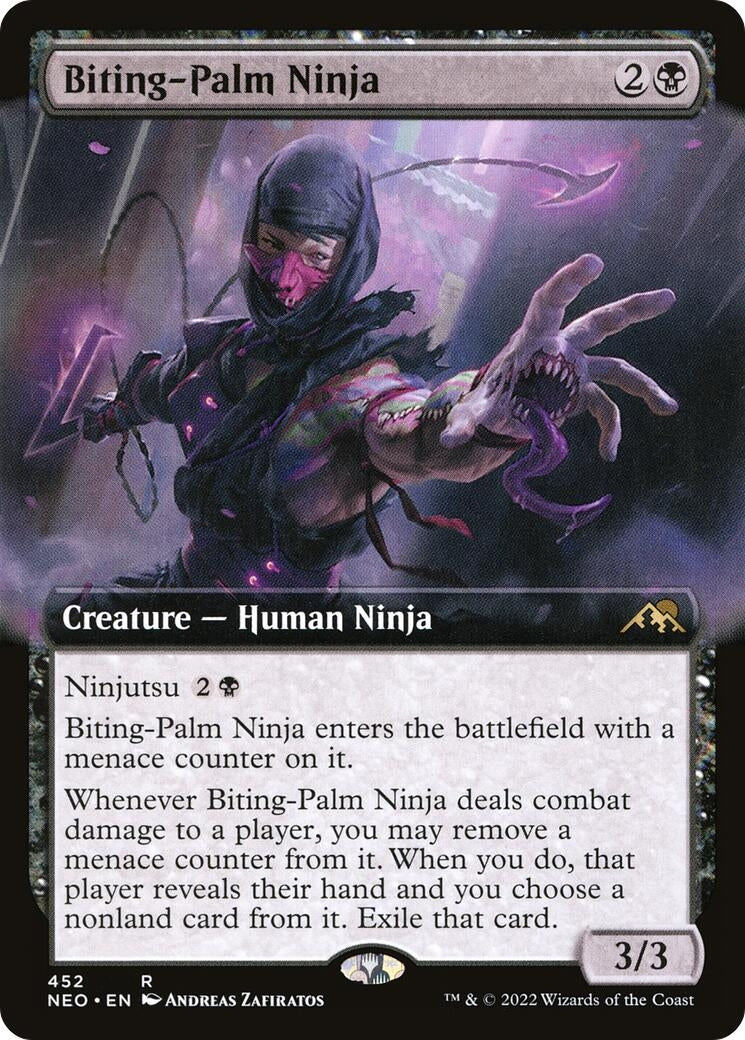 Biting-Palm Ninja (Extended Art) (452) [NEO] - MTG Single