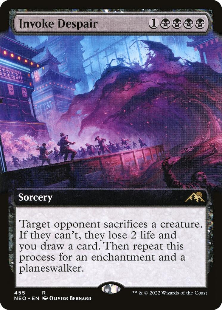 Invoke Despair (Extended Art) (455) [NEO] - MTG Single
