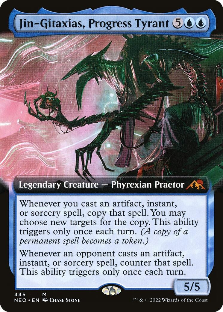 Jin-Gitaxias Progress Tyrant (Extended Art) (445) [NEO] - MTG Single