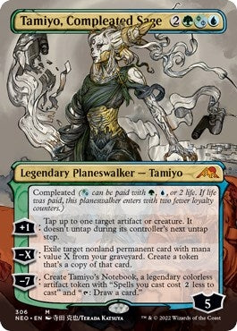 Tamiyo Compleated Sage (Borderless) (306) [NEO] - MTG Single