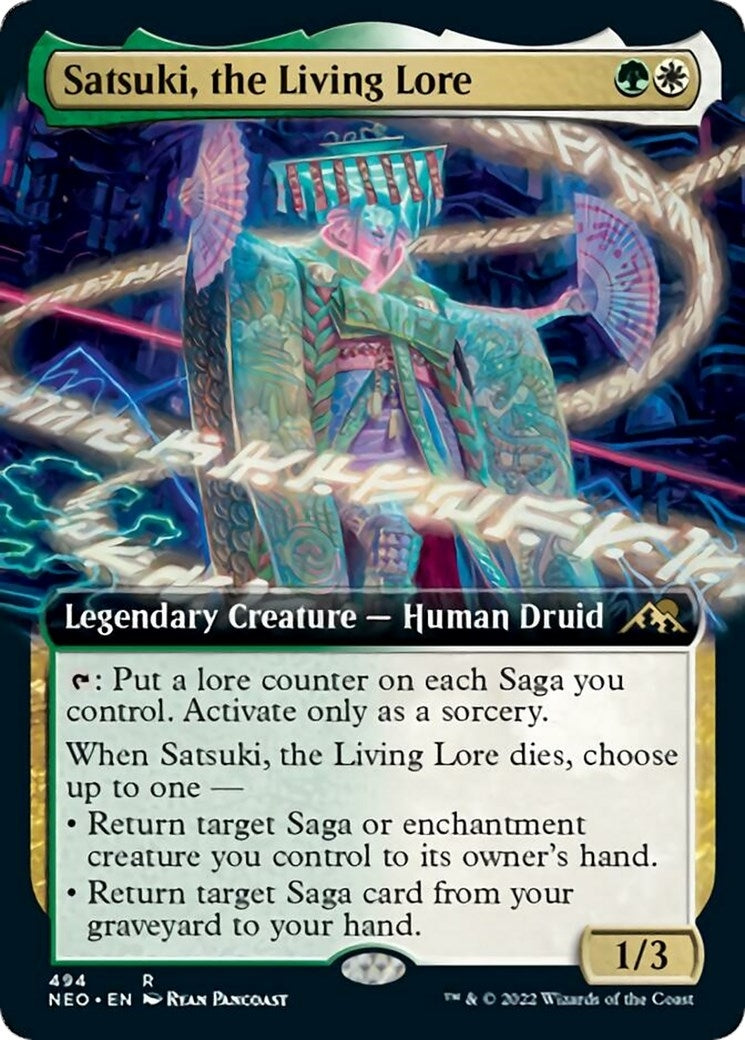 Satsuki the Living Lore (Extended Art) (494) [NEO] - MTG Single