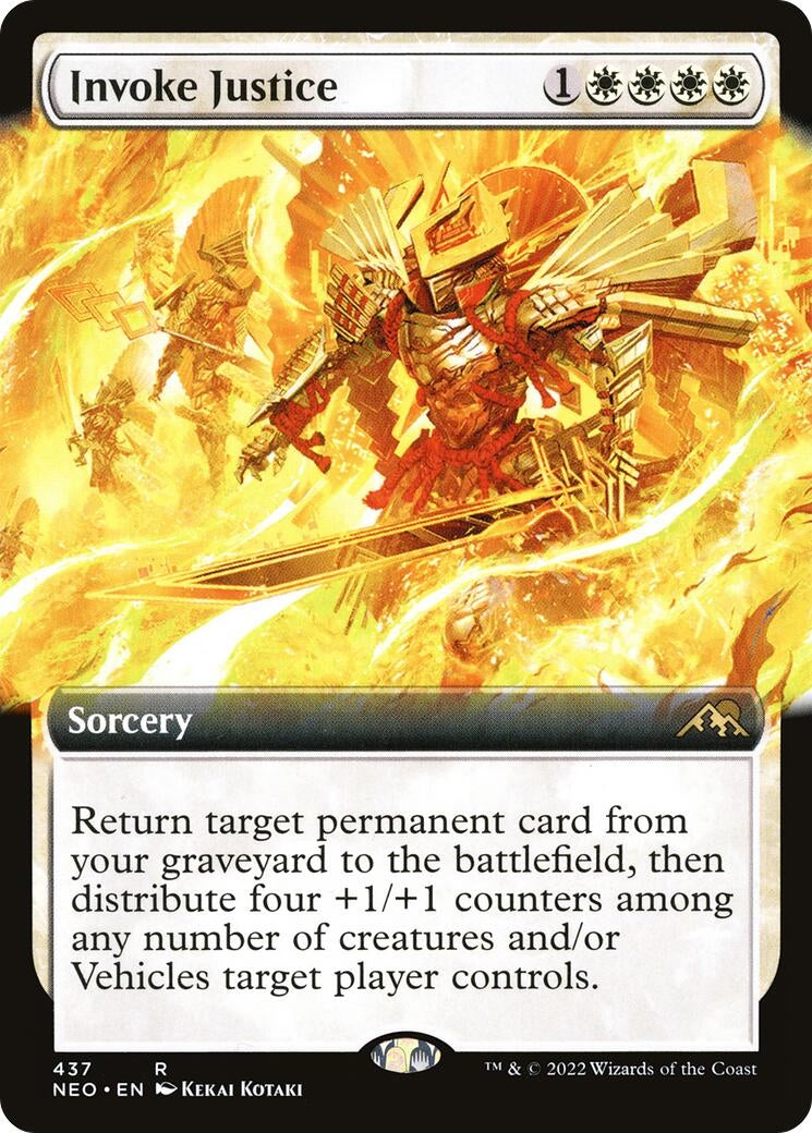 Invoke Justice (Extended Art) (437) [NEO] - MTG Single