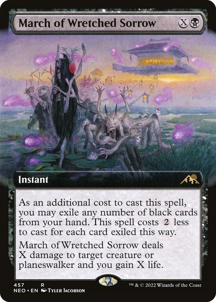 March of Wretched Sorrow (Extended Art) (457) [NEO] - MTG Single