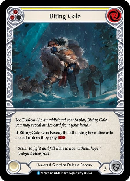 Biting Gale (Yellow) (12) [OLD] - Flesh and Blood TCG Single