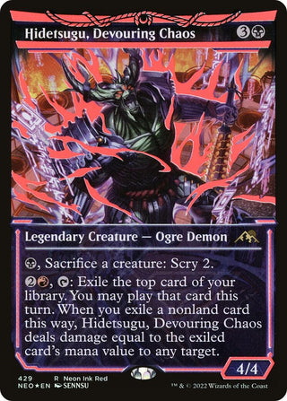 Hidetsugu Devouring Chaos (Neon Red) (429) [NEO] - MTG Single