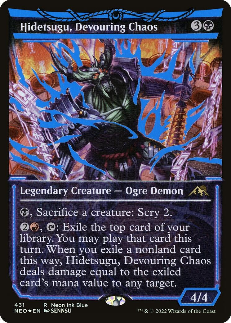 Hidetsugu Devouring Chaos (Neon Blue) (431) [NEO] - MTG Single