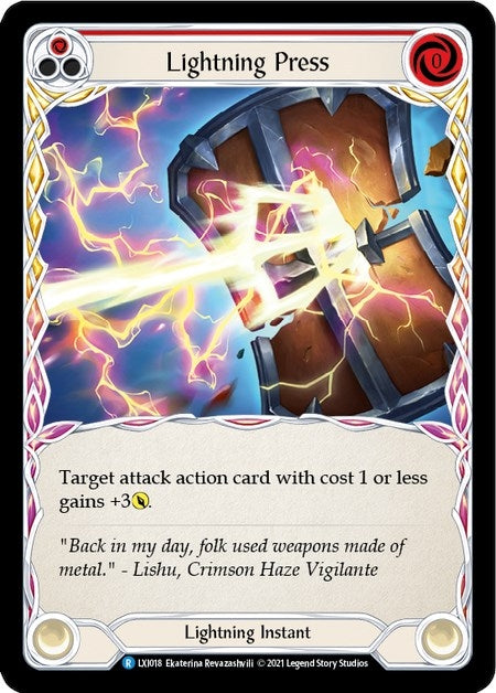 Lightning Press (Red) (18) [LXI] - Flesh and Blood TCG Single