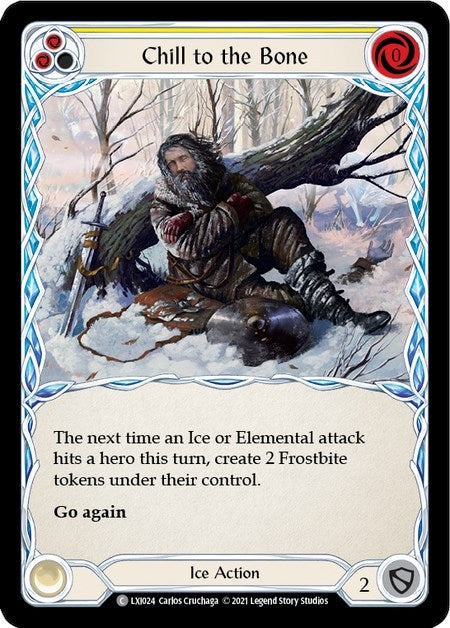 Chill to the Bone (Yellow) (24) [LXI] - Flesh and Blood TCG Single