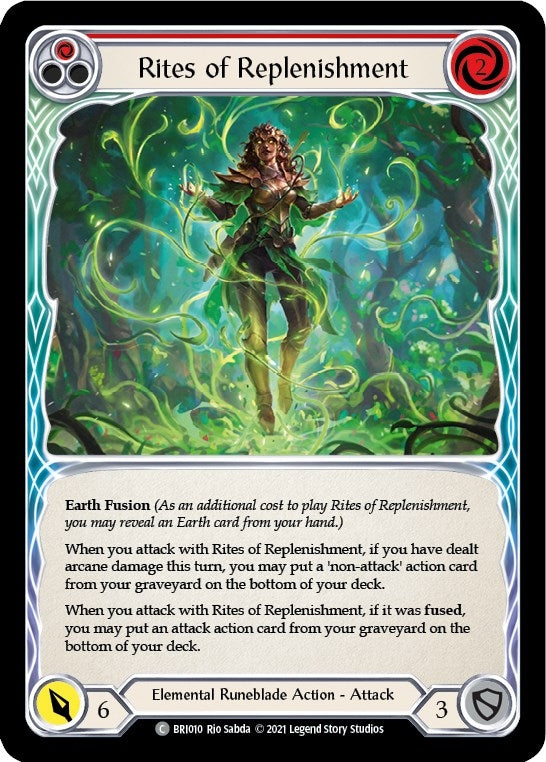 Rites of Replenishment (Red) (10) [BRI] - Flesh and Blood TCG Single